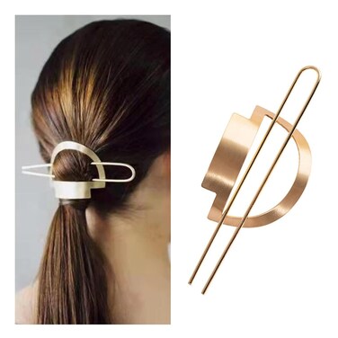 Boho Stick Hair Pin Geometric Hair Clip Barrette Metal Hair Holder Clips Gold Minimalist Hair Clips Decorative Hair Accessories for Women and Girls