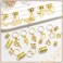 40PCS Gold Hair Jewelry Butterfly Braids Clips Dreadlock Charms Cuffs Bowknot Flower Loc Charms Rings Multi Style Braids Accessories for Women