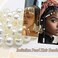50PCS Hair Beads for Braids Pearl White Dreadlock Bead Loc Hair Jewelry Women Braids Decoration Hair Accessories for Girls