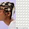 50PCS Hair Beads for Braids Pearl White Dreadlock Bead Loc Hair Jewelry Women Braids Decoration Hair Accessories for Girls