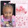 50PCS Pink Stripe Hair Beads Clear Pony Beads for Hair Dreadlock Cute Large Acrylic Braids Accessories Hair Decoration for Women and Girls