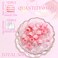 50PCS Pink Stripe Hair Beads Clear Pony Beads for Hair Dreadlock Cute Large Acrylic Braids Accessories Hair Decoration for Women and Girls