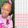 50PCS Pink Stripe Hair Beads Clear Pony Beads for Hair Dreadlock Cute Large Acrylic Braids Accessories Hair Decoration for Women and Girls