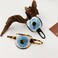 QTMY 2 Pack Acetate Evil Eye Hair Slide Hairpin Hair Stick Clips Creative Hair Barrette Hair Pin Hair Accessories for Women Girls