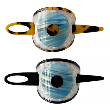 QTMY 2 Pack Acetate Evil Eye Hair Slide Hairpin Hair Stick Clips Creative Hair Barrette Hair Pin Hair Accessories for Women Girls