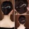 AEGYPIUS Hair Clip, Metal Rhinestone One Word Hair Clip, French Barrettes Jaw Clip, Hairpin - Durable for Everyday Use - Versatile Accessory for Women and Girls (Black)