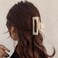 Rectangle Hair Claw Clips for Women - Non-slip Thick Hair Clips Accessories (White)