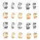 20 Pcs Gold Silveer Hair Braids Dreadlock, Non-Piercing Ear Clip Beard Beads Cuffs Clip Hair for Women Men Hair Accessories Styling Jewelry Tools