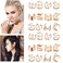Rose Gold Hair Braids Dreadlock, 24 Pcs Non-Piercing Ear Clip Beard Beads Cuffs Clip Hair for Women Men Hair Accessories Styling Jewelry Tools
