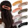 Large Ahoney Alligator Hair Clips, 8 Pack Flat Claw Clips for Thick Hair, Matte Banana Styling Accessories (Neutral)