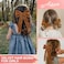 3PCS Velvet Hair Bow Brown Hair Ribbon Clips for women Girls Fall Alligator Hair Clips Hair Accessories Toddlers Kids Teens