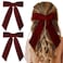 2PCS Red Velvet Hair Bows Hair Clips 5" Big Fall Alligator Clips Hair Accessories for Women Girls Toddlers Kids