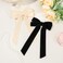2PCS Velvet Hair Bows Ribbon Hair Clip Black Beige Ponytail Holder Accessories Slides Metal Clips Hair Bow for Women Girls Toddlers Teens Kids