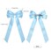 Aileam 2PCS Silky Satin Hair Bows (Blue) for Hair Securing, Hairdressing, Ponytail Holders, Women, Girls, Toddlers, Teens, Kids, Hair Accessories