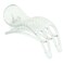 Parcelona French Simply Bear Paw Medium 3&rdquo; Celluloid Acetate Side Slide In Jaw Yoga Fine Hair Claw Clip for Women and Girls (Clear)