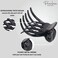 Parcelona French Basic Curved Paw Medium 3 1/4&rdquo; Celluloid Acetate Side Slide In Jaw Yoga Hair Claw Wide Beak Hair Clip for Women and Girls Durable Stylish Hair Accessories, Made in France (Solid