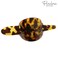 Parcelona French Classic Light Tortoise Shell Large 3&rdquo; Celluloid Bun Holder Slider Pin Thru Hair Clip with Stick