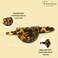 Parcelona French Classic Light Tortoise Shell Large 3&rdquo; Celluloid Bun Holder Slider Pin Thru Hair Clip with Stick