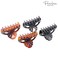 Parcelona French Poppy Tortoise Shell Brown and Black Small 2 &frac14;" Celluloid Set of 4 Good Grip Hair Claw Clip Clamps for Women and Girls