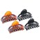 Parcelona French Poppy Tortoise Shell Brown and Black Small 2 &frac14;" Celluloid Set of 4 Good Grip Hair Claw Clip Clamps for Women and Girls