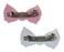 Parcelona French Angel Bow Small 2&rdquo; Celluloid Set of 2 Hair Clip Barrettes for Girls (White and Light Pink)