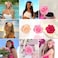 Tropical Hawaiian Hair Clips Set - 3Pcs Rose and Artificial Flower Clips for Women, Wedding, Summer Beach, Luau Party - 4 Inch