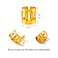 50 PCS Aluminum Dread Locks Adjustable Hair Jewelry Gold Dreadlock Accessories Hair Charms for Braids Women Hair Clips (Gold)