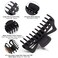 Extra Large Claw Clips for Thick Hair, 6.3 Inch Strong Hold Matte Jumbo Accessories for Women Long Curly Hair Cute Nonslip Big Jaw Clip French Giant Hair Clip 4 Pack (Black, Brown leopard)