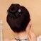 Hair Clip, 1pc Black Bird Nest Hairball Hair Claw with Flower Edge, Expandable Ponytail Holder, Cute Hair Bun Maker, for Women &amp; Girls