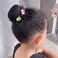 4pcs Hair Bun Cover Butterflies Flowers Deco Medium Sized Hairball Net with Drawstring Hair Snood for Young Girls Kids Dancers (2pcs Butterfly+2pcs Flower)