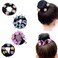 4pcs Hair Bun Cover Butterflies Flowers Deco Medium Sized Hairball Net with Drawstring Hair Snood for Young Girls Kids Dancers (2pcs Butterfly+2pcs Flower)