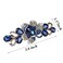 Flower Luxury Jewelry Design Hairpin Rhinestone Hair Barrette Clip(Style C,Deep Blue)