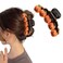 Halloween Hair Clip for Women Large Funny Tangerine Pumpkin With Hat Exquisite Design Claw Clip for Thick Thin Hair Luxurious Halloween Hair Clips for Women 1Pcs