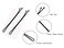 2.2 Inch Black Hair Bobby Pins Metal Clips Flat Straight Ball Tips Non-slip Decorative Long Short Women Girls Nickel Free Hairdressing Wedding Accessories with Case 100 PCS