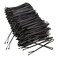 2.2 Inch Black Hair Bobby Pins Metal Clips Flat Straight Ball Tips Non-slip Decorative Long Short Women Girls Nickel Free Hairdressing Wedding Accessories with Case 100 PCS