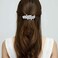EVER FAITH Wedding Silver-Tone 4 Daisy Flower Hair Clip Barrette Austrian Crystal Clear