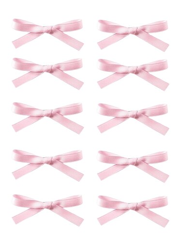 Ayesha 10PCS Pink Grosgrain Ribbon Hair Bow Clips Mini Claw Clips for Women Girls Toddlers Thick/Fine Hair