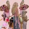 Ayesha Pink Hair Bows Clips Pink Coquette Bow Hair Ribbon Bowknot with Long Tail Pink Bows Barrettes Hair Accessories for Women Girls 4PCS