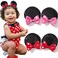 Ayesha Mouse Ears Hair Clips Mouse Ears for Toddler Girls Sequin Mouse Bows Barrettes Mice Ears Polka Dot Bows Mouse Hair Accessories for Baby Girls Toddler Kids Costume Party 4PCS