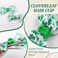 Totelux St. Patrick&rsquo;s Day Bow Hair Clips Green Shamrock Print Hair Barrettes Clover Bowknot Hairpin Grosgrain Ribbon St Patricks Day Hair Accessories for Women Girls 2PCS