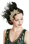 BABEYOND 1920s Flapper Hair Clip 20s Great Gatsby Headpiece 1920s Flapper Gatsby Hair Accessories (Peacock)