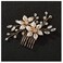 SWEETV Gold Bridal Hair Comb-Handmade Wedding Hair Clip Wedding Hair Accessories for Women