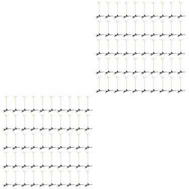 HANABASS 100Pcs Bean Sprout Hair Clips Little Plant Hairpins Funny Grass Barrette Headwear Hair Accessories for Women Kids Girls School Easter Party Green