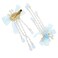 Hair Clip, Flower Hair Barrettes, Chinese Style Hair Clips with Pearl, Tassel Drop Barrettes, 2 Pcs, for Girls' Hair Decoration