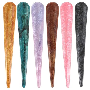 Beaupretty 6pcs Duckbill Hair Clips, Large Alligator Hair Clips, Decorative Large Hair Duckbill Alligator Clips for Thick and Thin Hair