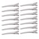Bekith 200 Pack 2.36 inches Hair Clips, Metal Alligator Teeth Prongs Clips Holders Hairdressing Salon Hair Grip DIY Hairpins
