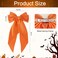 Orange Fall Hair Bows for Women, 2PCS Silky Satin Hair Bows with Long Tail Oversized French Hair Bow Barrettes Hair Accessories for Halloween Thanksgiving Autumn Holiday