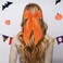 Orange Fall Hair Bows for Women, 2PCS Silky Satin Hair Bows with Long Tail Oversized French Hair Bow Barrettes Hair Accessories for Halloween Thanksgiving Autumn Holiday
