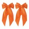 Orange Fall Hair Bows for Women, 2PCS Silky Satin Hair Bows with Long Tail Oversized French Hair Bow Barrettes Hair Accessories for Halloween Thanksgiving Autumn Holiday