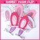 16 Pcs Bunny Ear Hair Clips with Glitter Rabbit Ears, Toddlers Animal Hair Pins Easter Hair Accessories for Girls Hair Clips Kids Costume Party Supplies